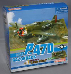 ドラゴン 1/72 P-47D レザーバック 61st FS. 56th FG 「リトルチーフ」 w/ジオラマベース