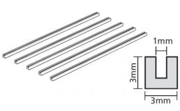 タミヤ プラ材3mmコの字形棒(5本入)